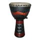 GROOVE MASTERS PERC PRO Series 60cm Wood Djembe With Diamond Carving Red & Black