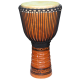GROOVE MASTERS PERC PRO Series 60cm Wood Djembe With Diamond Carving Natural