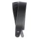D'ADDARIO DELUXE Leather Guitar Strap Black