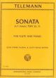 INTERNATIONAL MUSIC TELEMANN Sonata In F For Flute & Piano