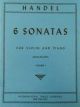INTERNATIONAL MUSIC GEORGE F Handel Six Sonatas Volume 1 For Violin & Piano