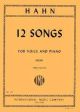 INTERNATIONAL MUSIC HAHN 12 Songs For High Voice & Piano