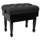 BENCHWORLD FANTASIA Leather 1g Pe Adjustable Piano Bench, Polished Ebony