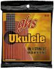 GHS H-10 Hawaiian Standard/concert Ukulele 4-string Set D Tuning Nylon W/tie Ends