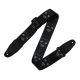 LEVYS LEATHERS BLACK Skulls Guitar Strap
