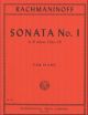 INTERNATIONAL MUSIC RACHMANINOFF Sonata No.1 In D Minor Opus 28 For The Piano