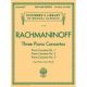 G SCHIRMER RACHMANINOFF Three Piano Concertos Nos 1 2 & 3 Two Pianos Four Hands