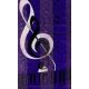MUSIC TREASURES CO. TREBLE Clef & Keyboard Scarf, Purple 13