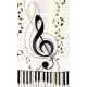 MUSIC TREASURES CO. TREBLE Clef & Keyboard Scarf, Ivory 13