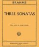 INTERNATIONAL MUSIC JOHANNES Brahms Three Sonatas Op.78/100/108 For Violin & Piano