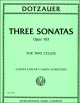 INTERNATIONAL MUSIC DOTZAUER Three Sonatas Opus 103 For Two Cellos