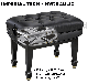 BENCHWORLD TECH Pneumatic Concert & Recording Studio Bench 100% Leather Polished Ebony
