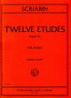 INTERNATIONAL MUSIC ALEXANDER Scriabin Twelve Etudes Opus 8 For Piano Edited Isidor Philipp
