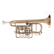 J. SCHERZER JS8111G-1-0D Professional High Bb/a Rotary Valve Piccolo Trumpet