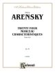 KALMUS ARENSKY Twenty-four Morceau Characteristiques, Opus 36 For Piano Solo