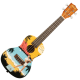 KALA KALA-LTP-C-EBH Learn To Play Elvis Blue Hawaii Concert Ukulele