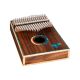 ORTEGA SOLID Acacia Wood Kalimba Lizard Rosette 17-keys C Major Tuning Sea Turtle