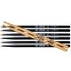VIC FIRTH AMERICAN Classic 5b Drumsticks Black Finish 3 Pairs + 1 Pair Of 5bt Terra