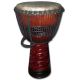 GROOVE MASTERS PERC PRO Series 65cm Wood Djembe With Diamond Carving Black & Brown