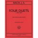 INTERNATIONAL MUSIC J.S. Bach Four Duets S 802 To 805 For Violin & Viola