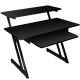 ONSTAGE WS7500B | Wood Workstation W/ 2 Platforms & Keyboard Tray | Black