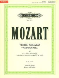 MOZART VIOLIN SONATAS III K454, 481, 526, 547; VARIATIONS K359