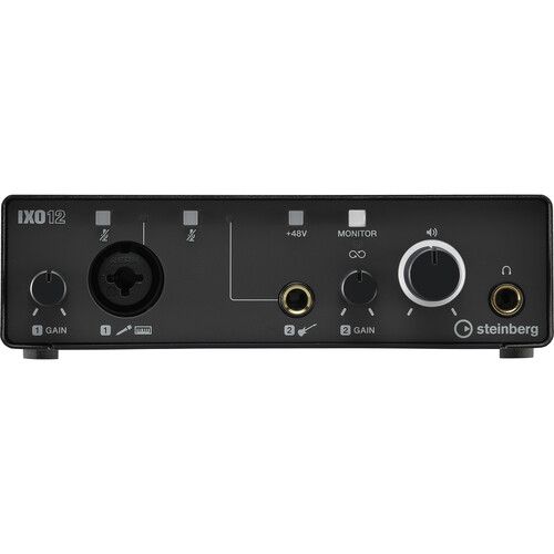 IXO12 B | 2X2 USB-C AUDIO INTERFACE W/ 1 PREAMP & 1 HI-Z INPUT