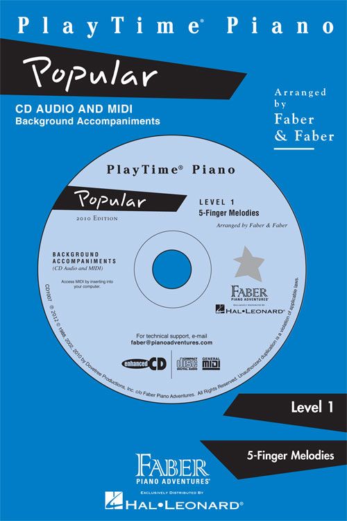 PLAYTIME PIANO POPULAR LEVEL 1 BACKGROUND ACCOMPANIMENTS ON COMPACT DISC