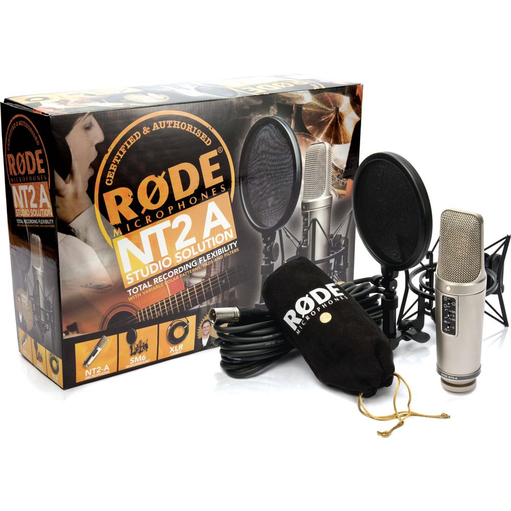 NT2-A | MULTI-PATTERN DUAL CONDENSER MICROPHONE | SM6 SHOCKMOUNT