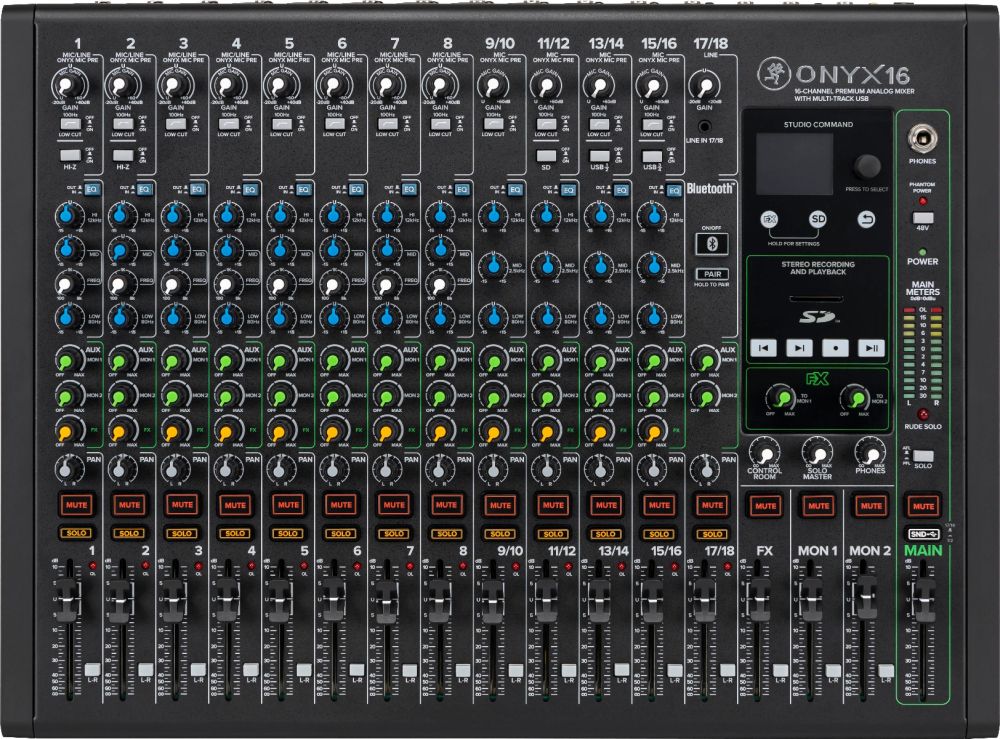 Mackie ONYX 1620 t.c ELECTRONIC M350 他 ONYX16 | 16-CHANNEL PREMIUM ANALOG MIXER WITH USB MULTITRACK & SD