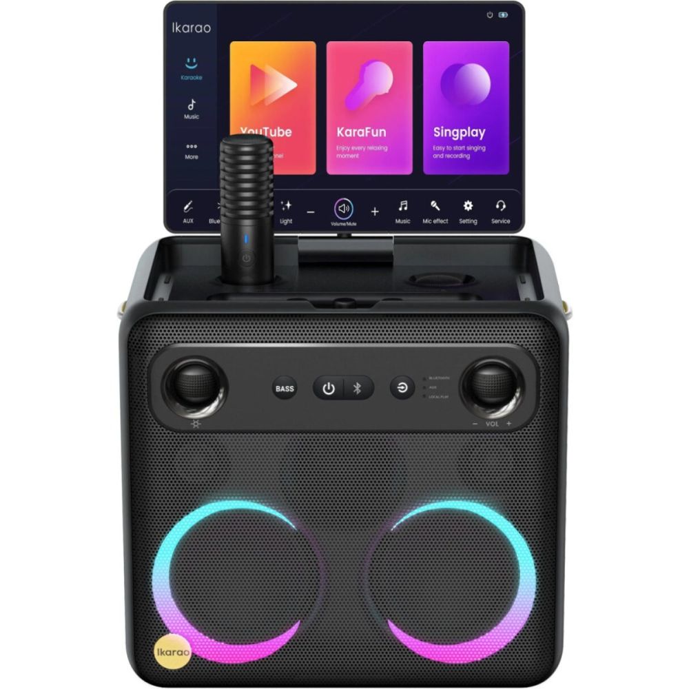 BREAK X2 | PORTABLE KARAOKE MACHINE | BUILT-IN SCREEN | 2X
