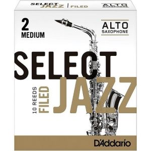 SELECT JAZZ SELECT Jazz Alto Saxophone Reeds #2 Med Filed (individual, Single Reed Price)