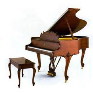 STEINWAY & SONS MODEL M 5'7 Louis Xv Grand In Luxurious Walnut Finish With Matching Bench