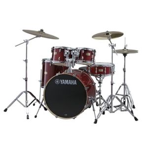YAMAHA STAGE Custom Birch 5-pc Drum Set With Hardware, Cranberry Red