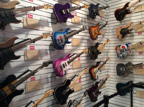Schecter Custom Shop Display