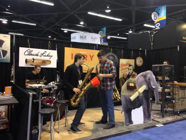 Jamming at the Claude Lakey Booth