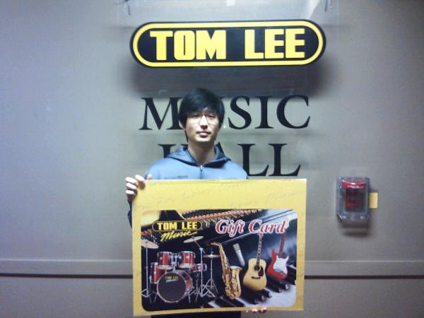 2014 Boxing Day $500 Tom Lee Music Gift Card Winner: Joseph Kim