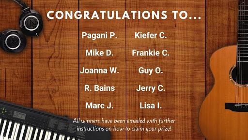 10 $100 Gift Card Winners