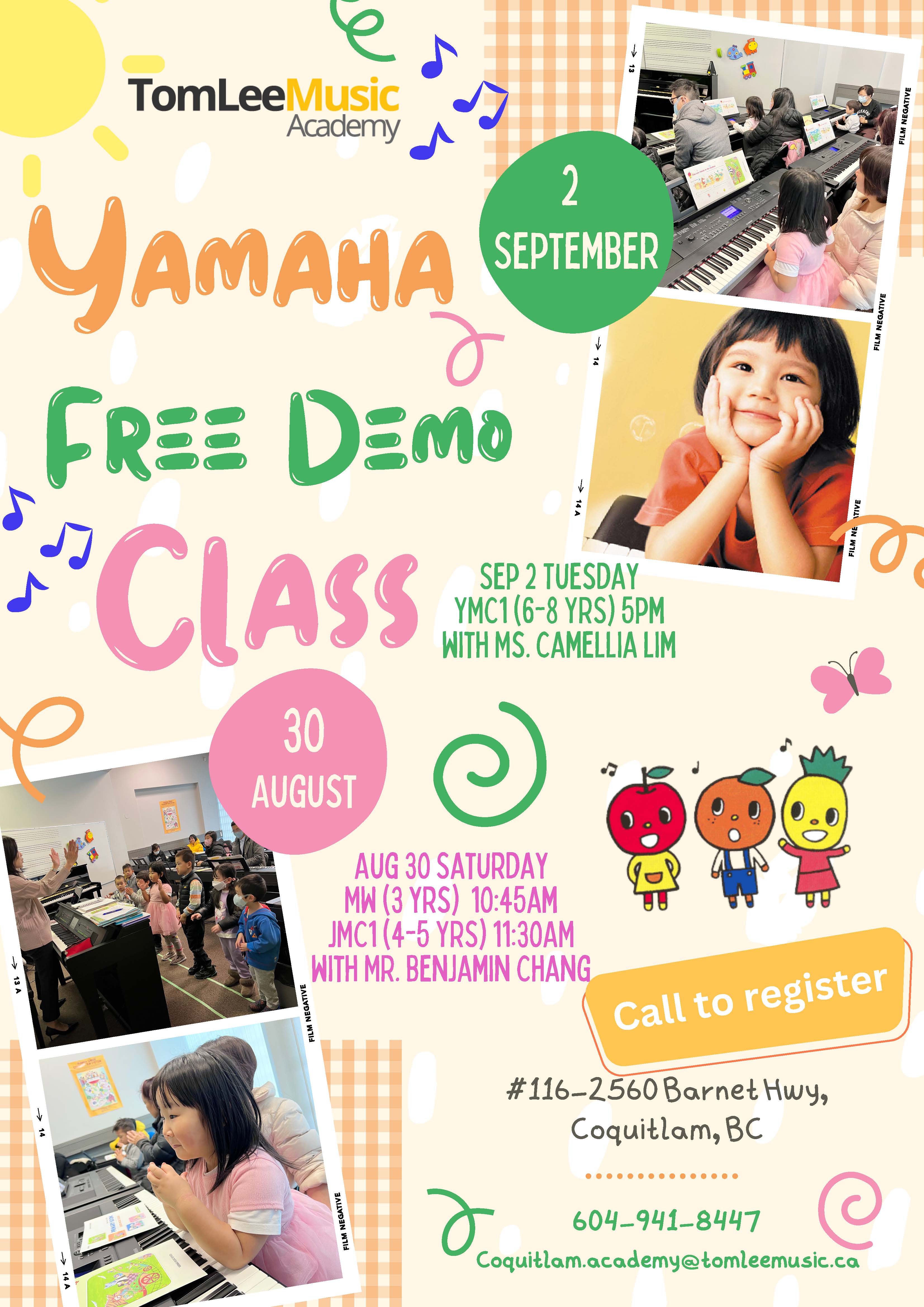 Yamaha Music Free Demo Classes