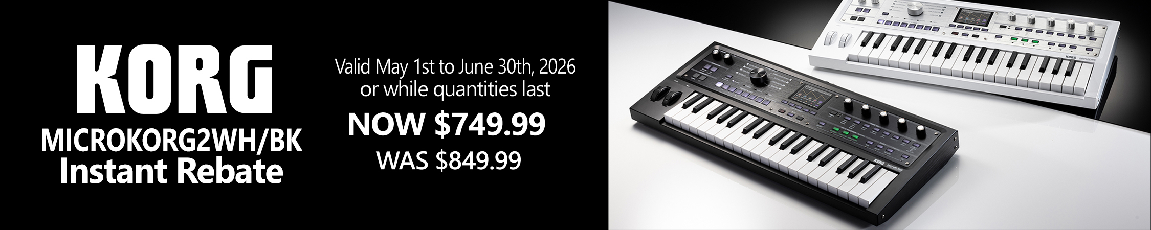 Korg Microkorg 2 Black & White Rebate!