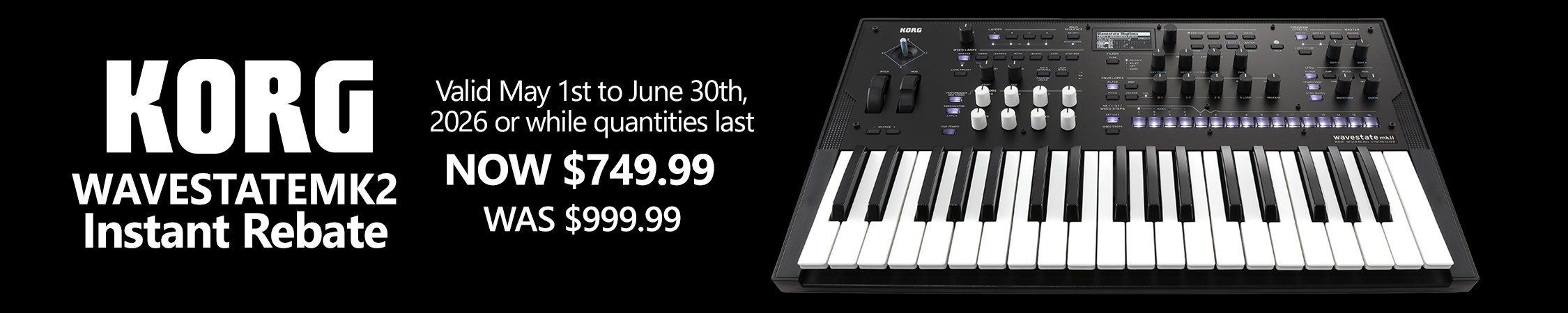 Korg Wavestate MK2 Rebate!