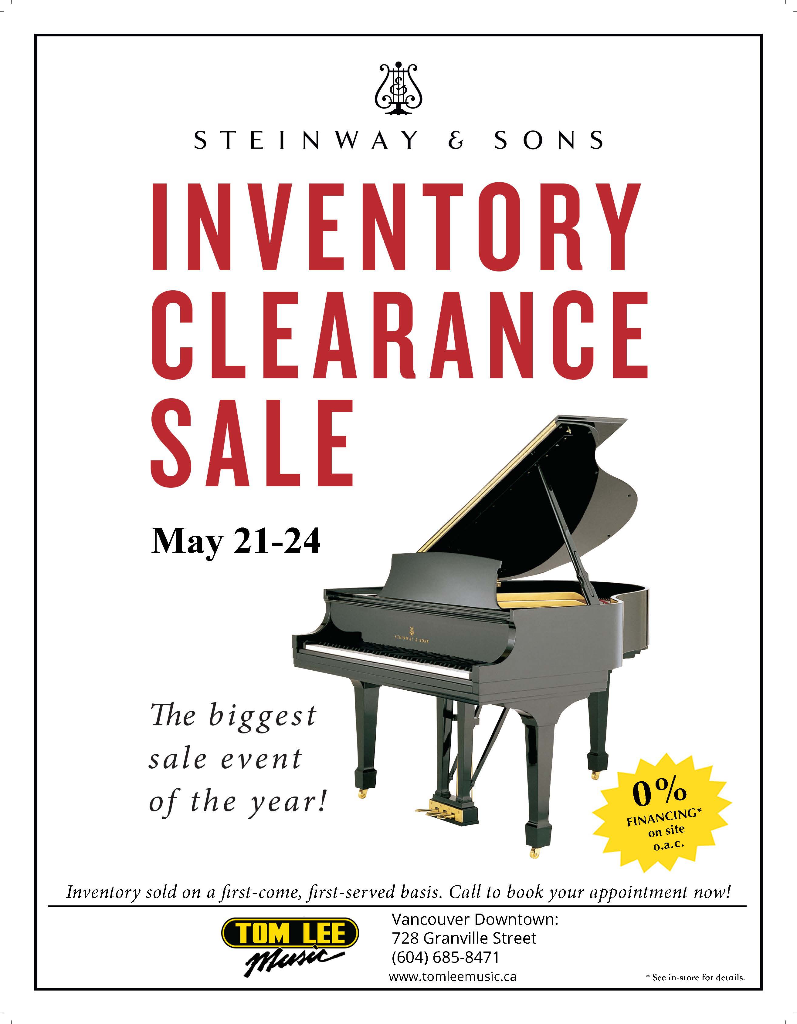 Steinway Inventory Clearance Sale