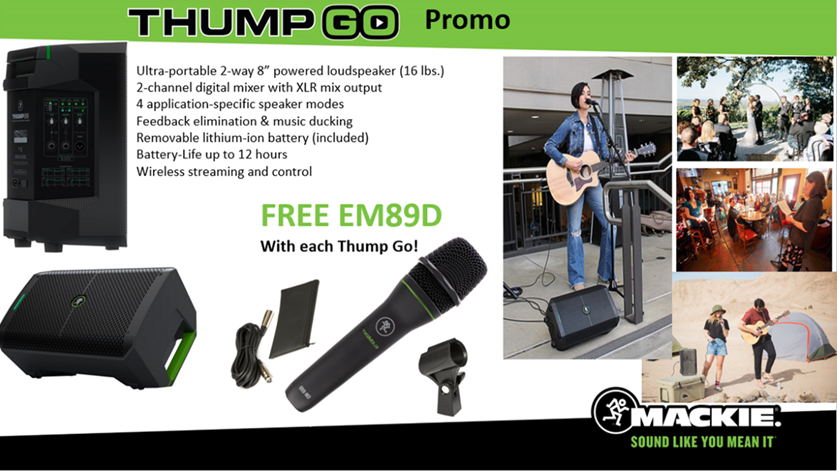 FREE EM89D Mic with every Thump Go Purchase