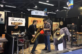 Jamming at the Claude Lakey Booth
