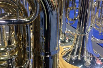 Some shiny tubas going on at the John Packer booth!