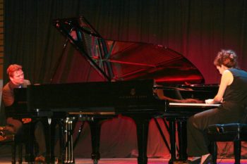 Elizabeth & Marcel Bergmann Playing Two Steinway Grand Pianos