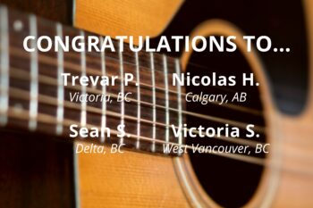 Acoustic Fender Guitar Winners (October 2021)